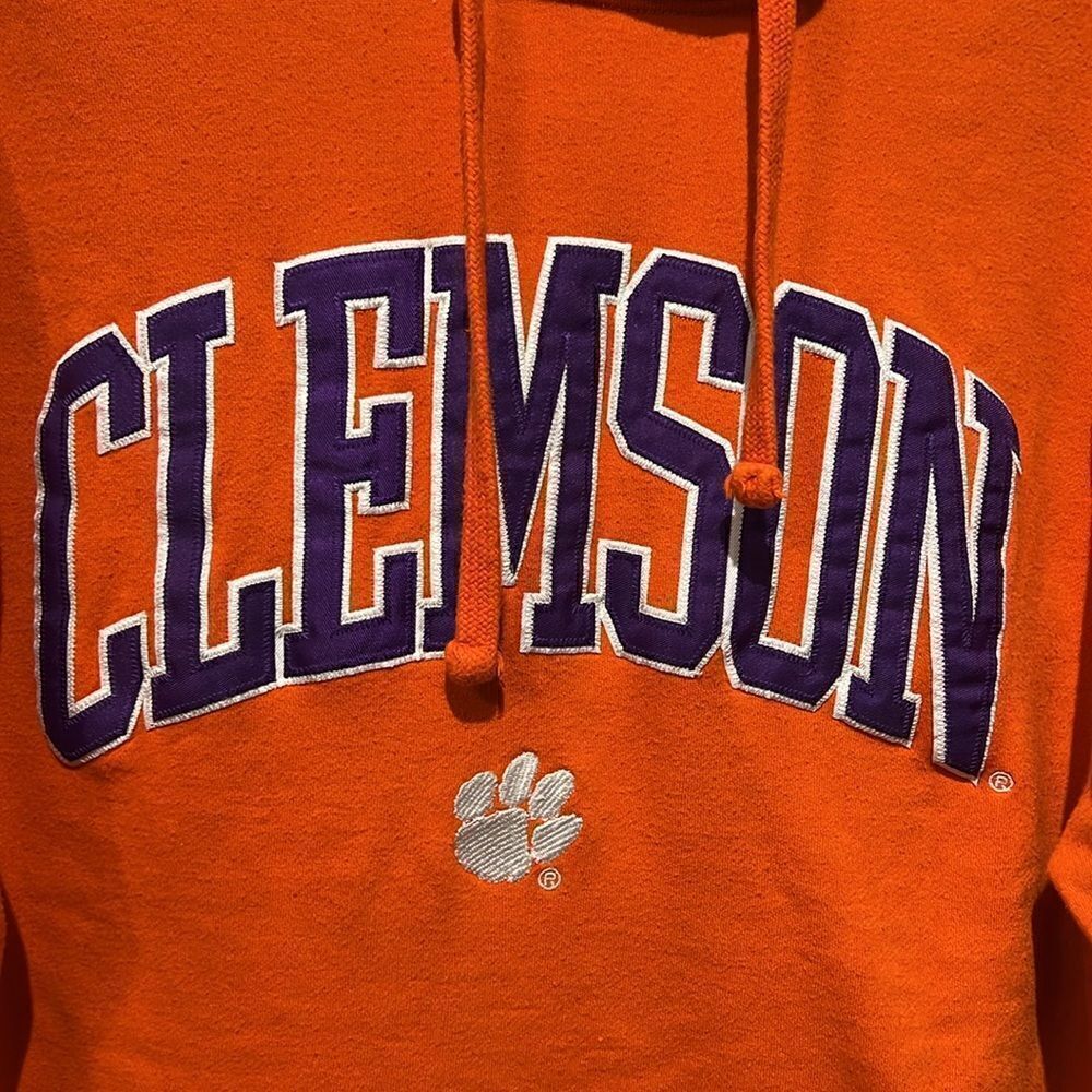 J.America‎ Men’s Orange Clemson Pullover Hoodie Size M - Picture 3 of 11